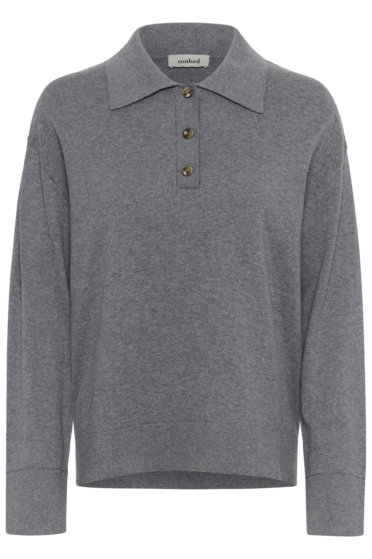 SLSanja Polo Pullover Gråmelerad - 30409077