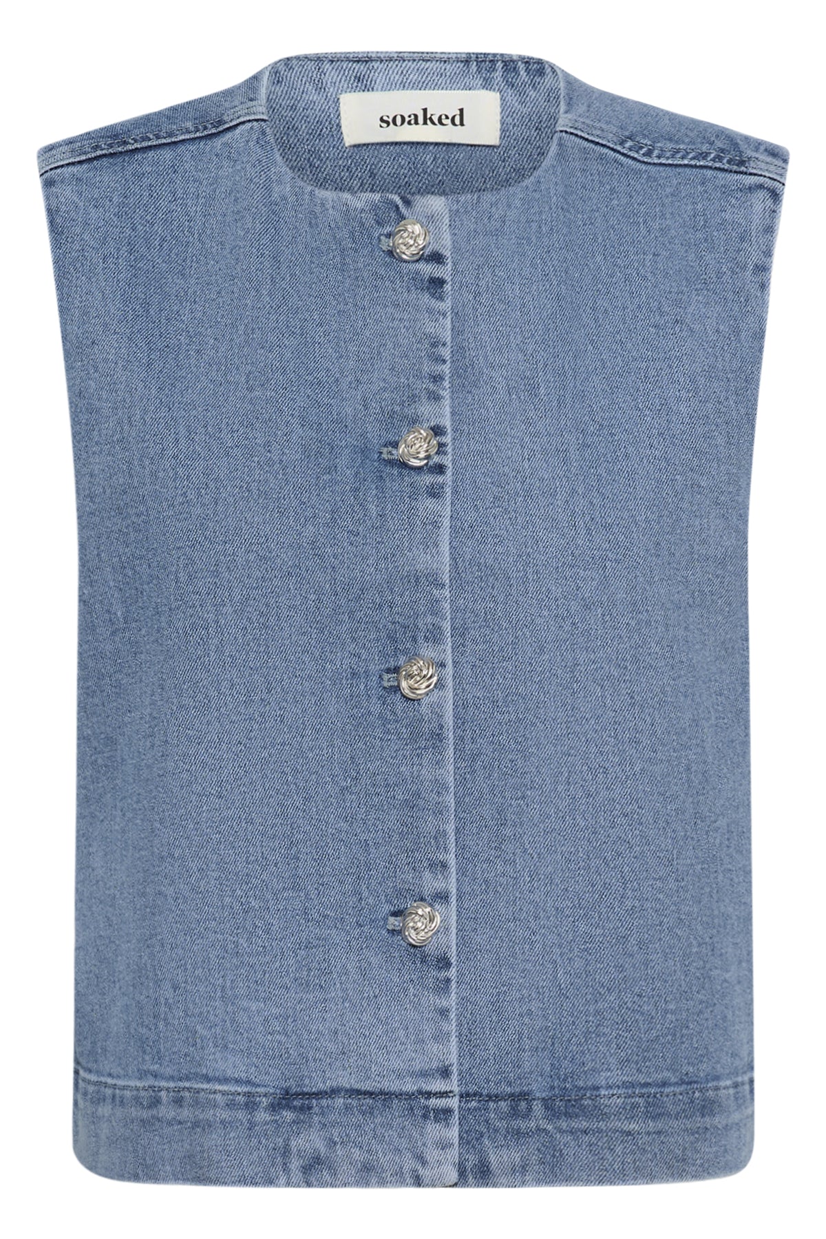 SLRinatina Waistcoat Medium Blue Denim - 301130 - 30409278