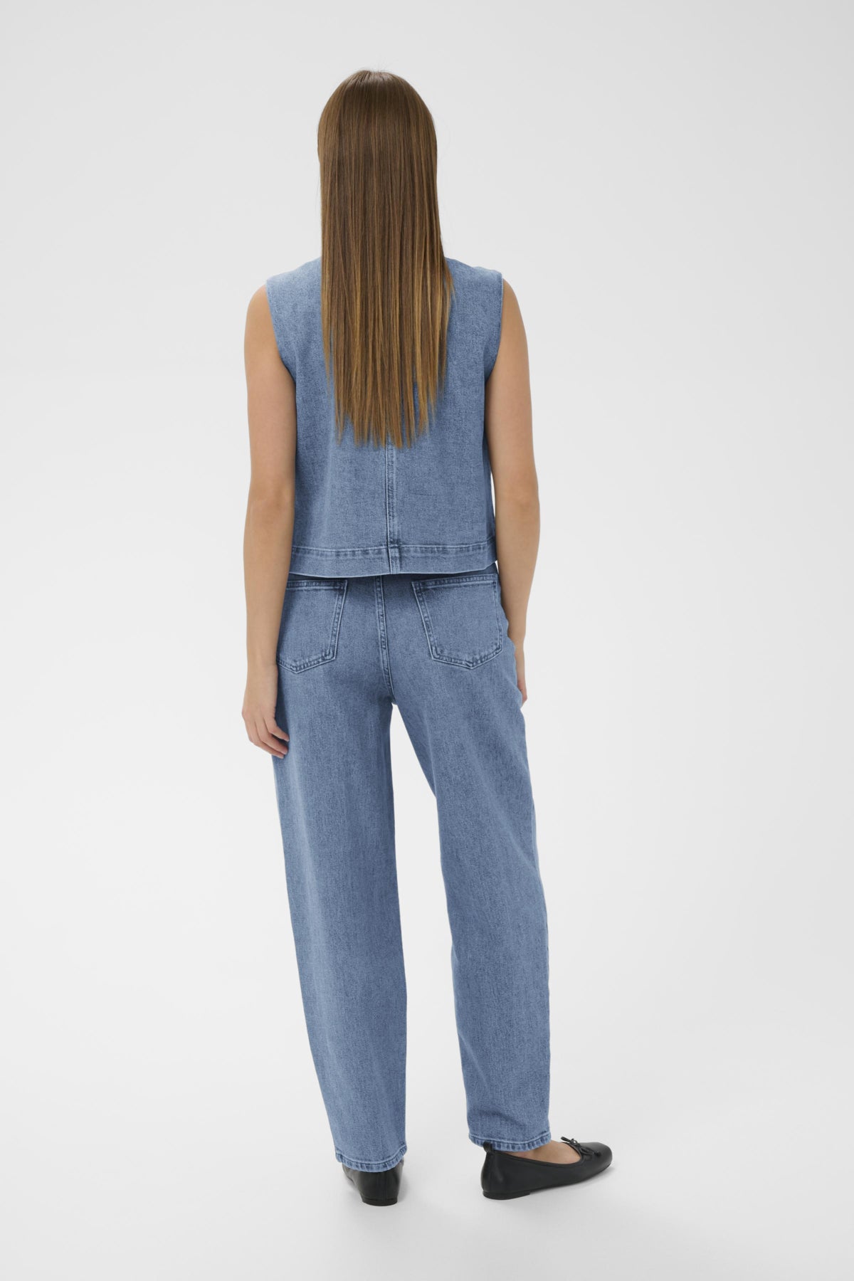 SLRinatina Waistcoat Medium Blue Denim - 301130 - 30409278