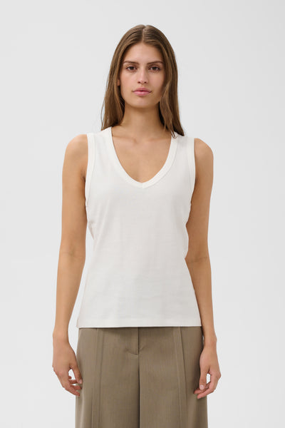 SLCosetta V-Neck Tank Top Broken White - 111001 - 30409321 Thumbnail
