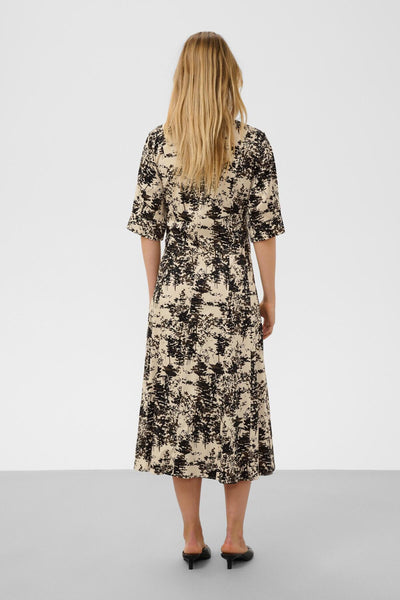 SLNaelle Chaman Printed Dress Oatmeal Forest - 305085 - 30409353 Thumbnail