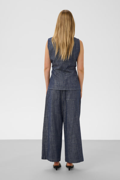 SLLufira Pants Dark Blue Denim - 301728 - 30409355 Thumbnail