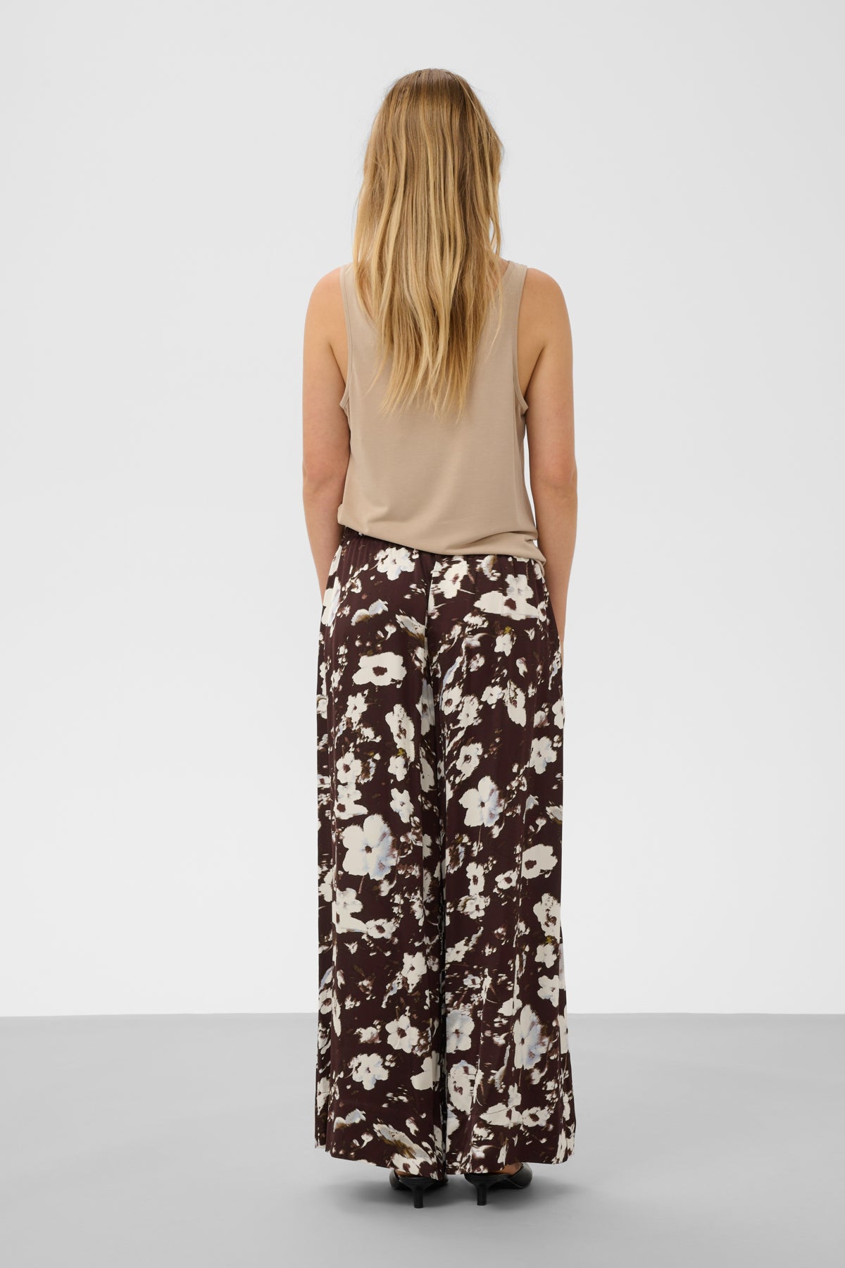 SLClero Noelle Printed Pants Brown Flower Print - 305074 - 30409383