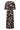 SLClero Midi Printed Dress SS Brown Flower Print - 305074 - 30409386