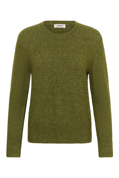 SLAnina Molina Crew-Neck Pullover Loden Green Melange - 1804221 - 30409434 Thumbnail