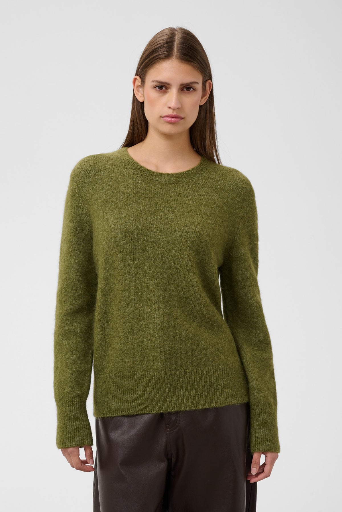 SLAnina Molina Crew-Neck Pullover Loden Green Melange - 1804221 - 30409434