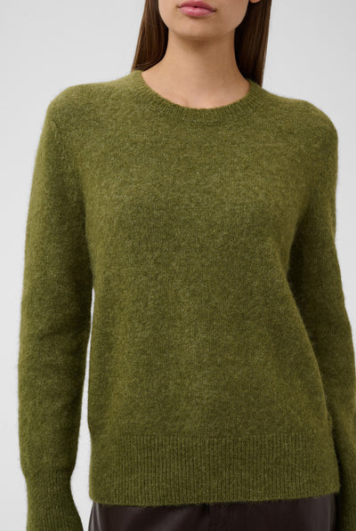 SLAnina Molina Crew-Neck Pullover Loden Green Melange - 1804221 - 30409434 Thumbnail