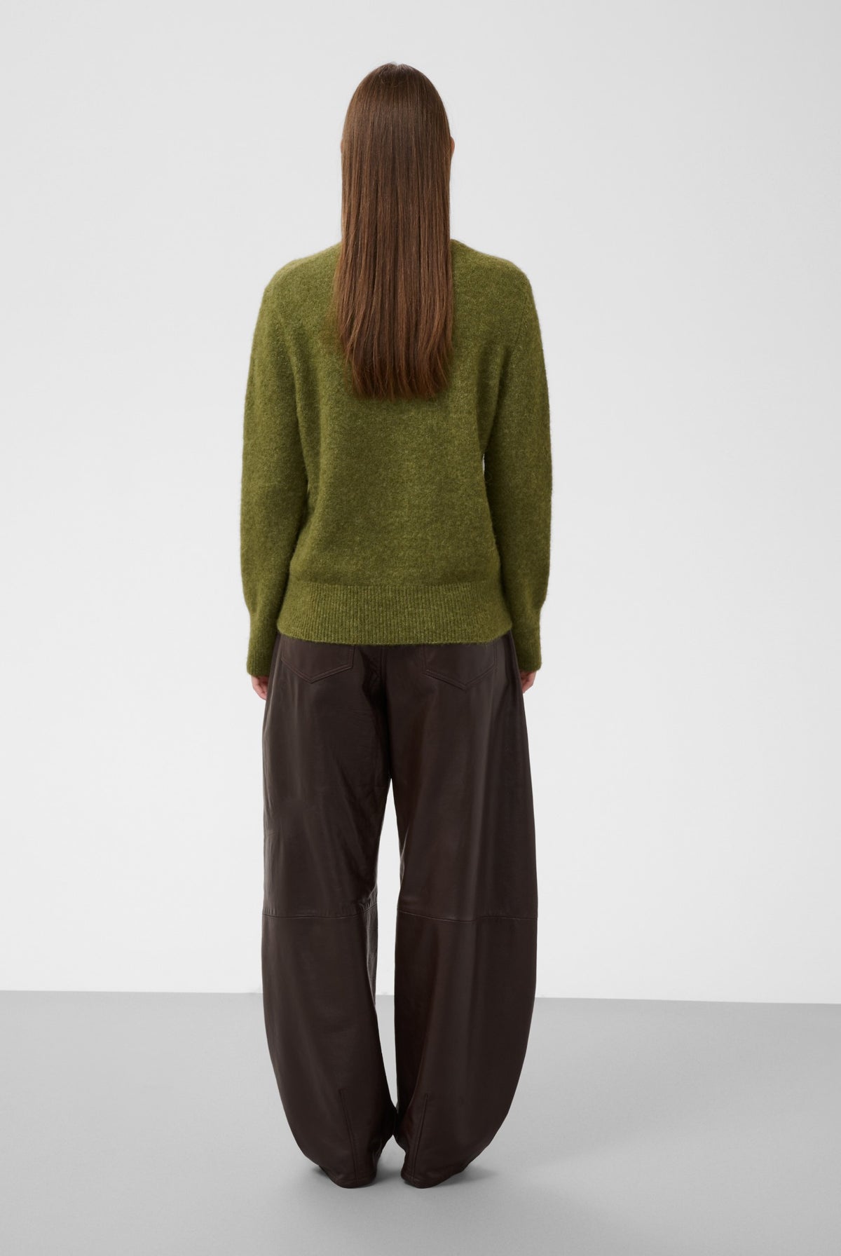 SLAnina Molina Crew-Neck Pullover Loden Green Melange - 1804221 - 30409434