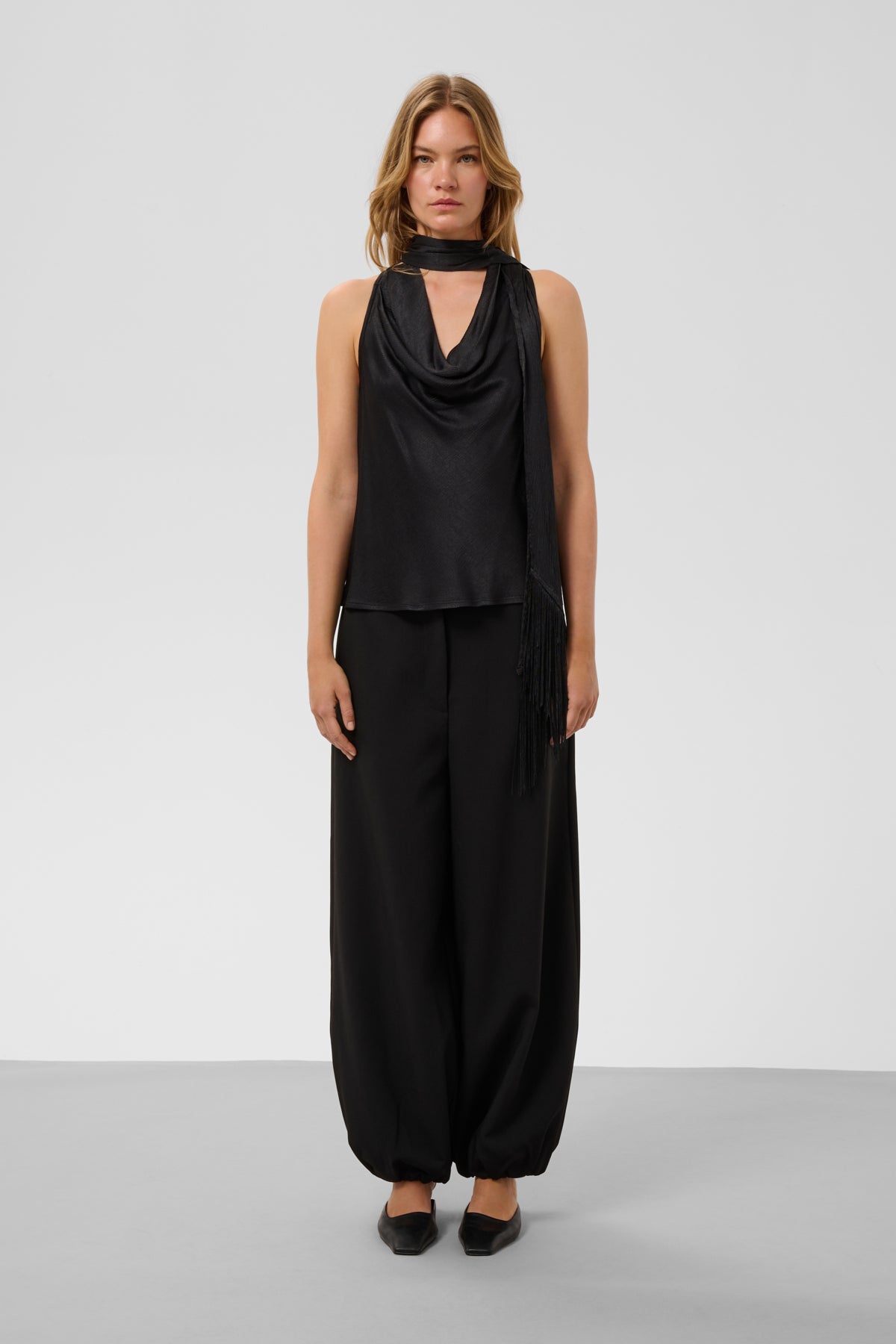 SLMirabella Aragat Scarf Blouse Black - 194008 - 30409517