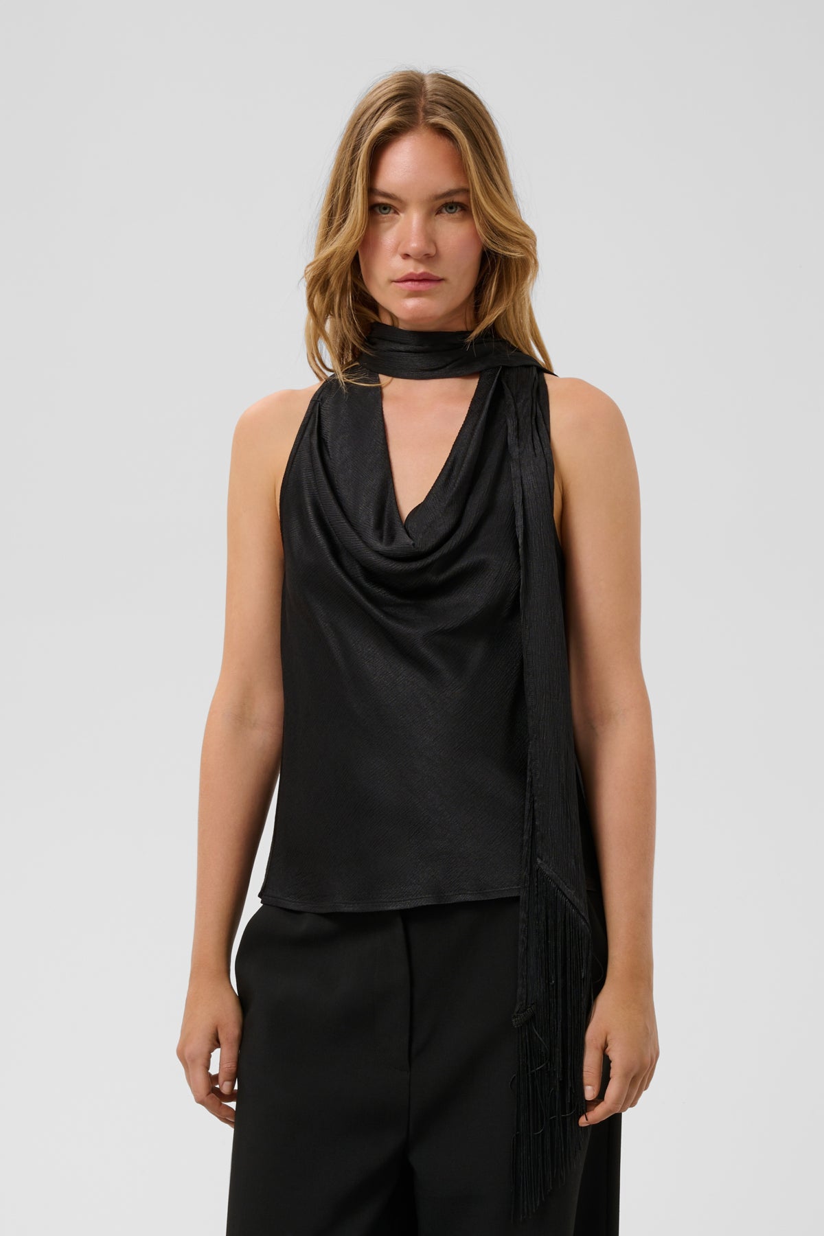 SLMirabella Aragat Scarf Blouse Black - 194008 - 30409517