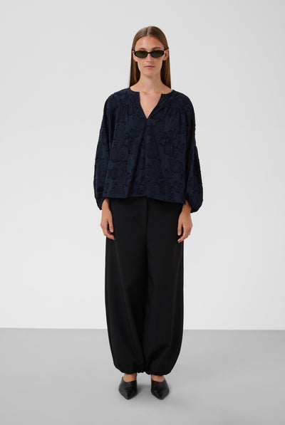 SLAronia Blouse Gathered Night Sky - 193924 - 30409560 Thumbnail