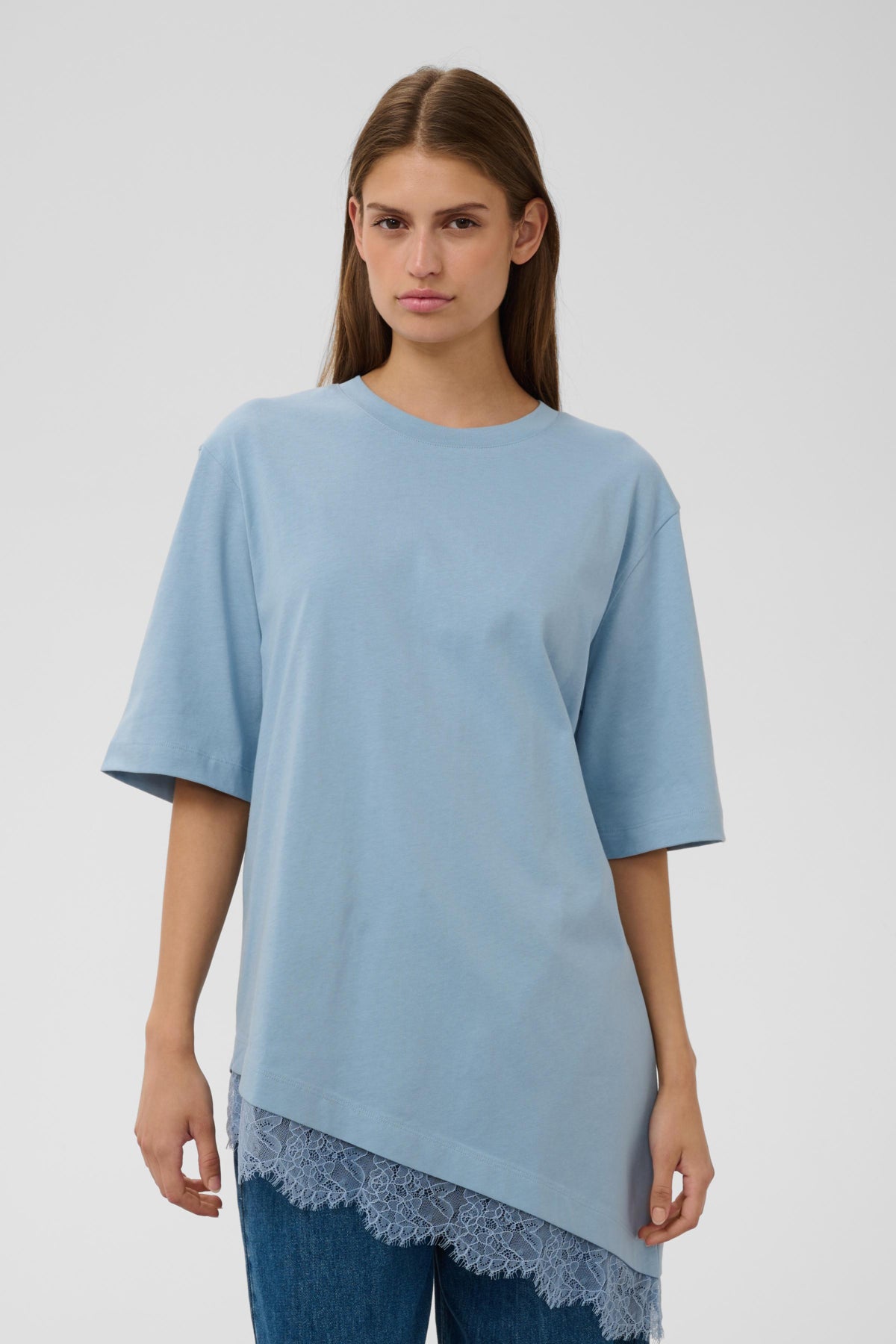 SLJina Lace Tee Ashley Blue - 164013 - 30409760