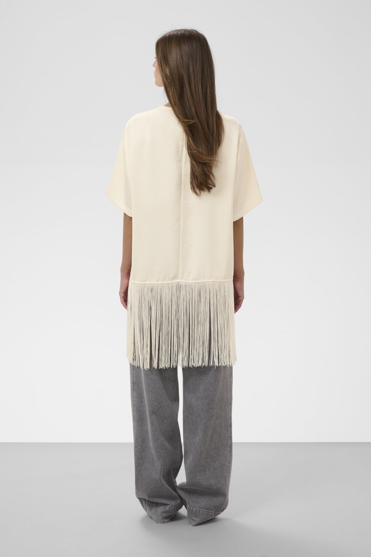 SLVerona Fringe Blouse Antique White - 110105 - 30410027