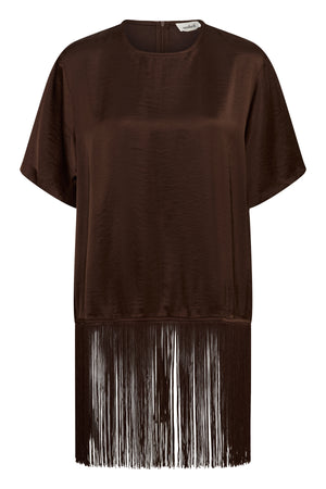 SLVerona Fringe Blouse Chokladbrun - 190912 - 30410027