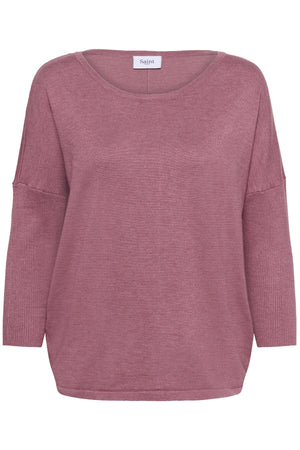 A2561, MilaSZ R-Neck Pullover Red Violet Melange - 30500003