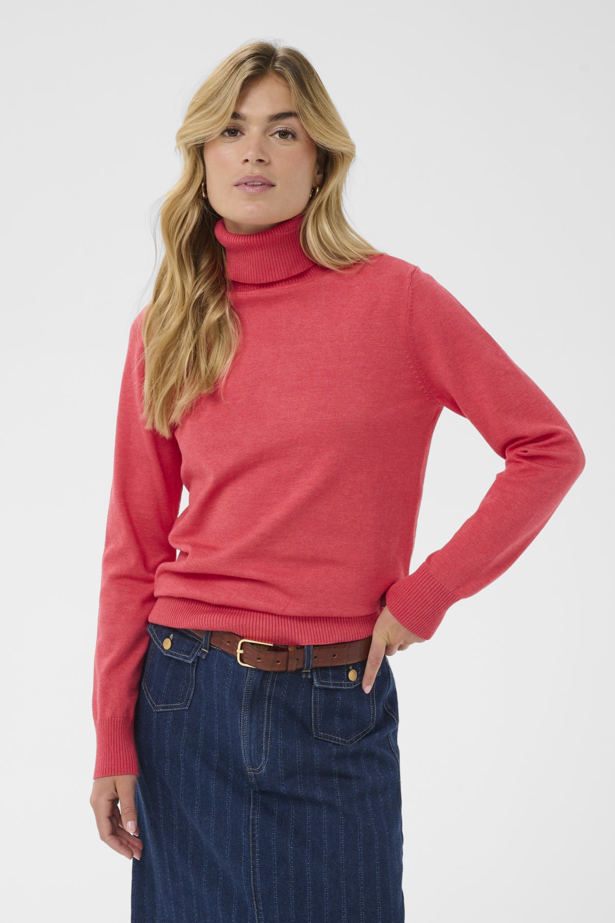 J2046, MilaSZ Rollneck Pullover Honeysuckle Melange - 1821201 - 30500018