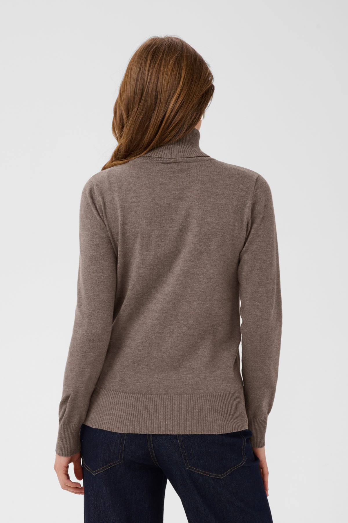 J2046, MilaSZ Rollneck Pullover Mink Melange - 1914301 - 30500018