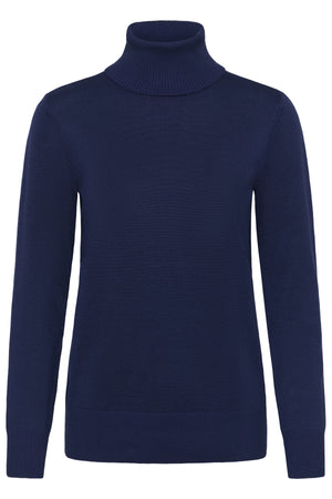 J2046, MilaSZ Rullkragepullover Navy Peony - 194029 - 30500018