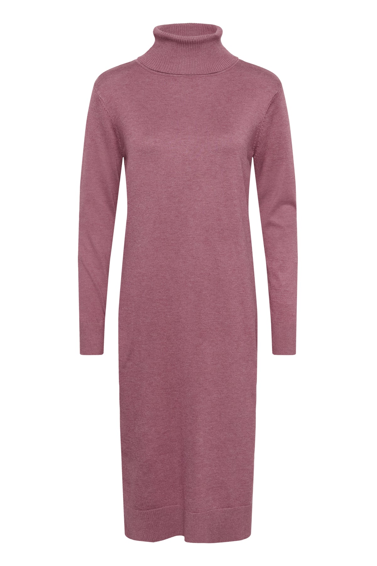 U6801, MilaSZ Rollneck Dress Red Violet Melange - 30501696