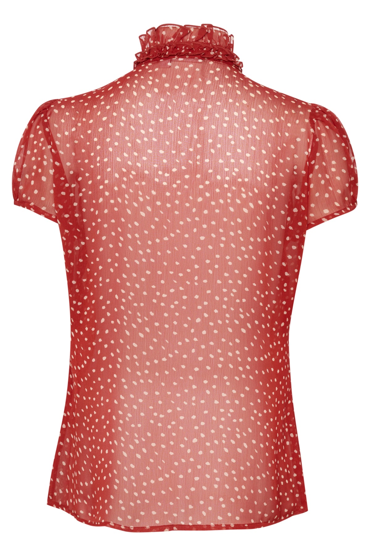 LiljaSZ Drea SS Skjorta Tango Red Drea Dot - 30510102