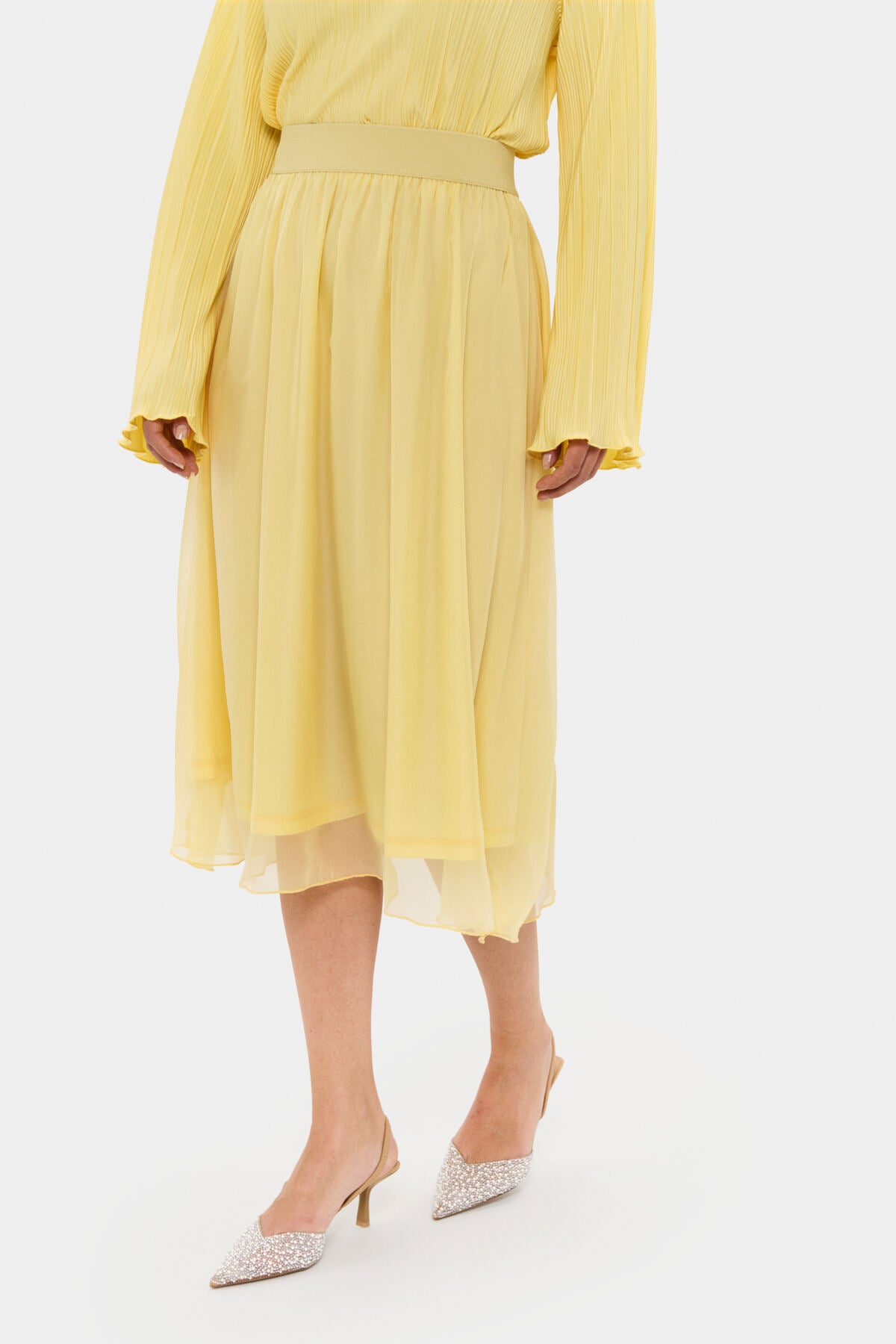 CoralSZ Maxi Skirt Pale Banana - 30514317