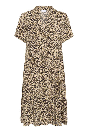 EdaSZ Klänning Creme Leopard Strokes - 30510220