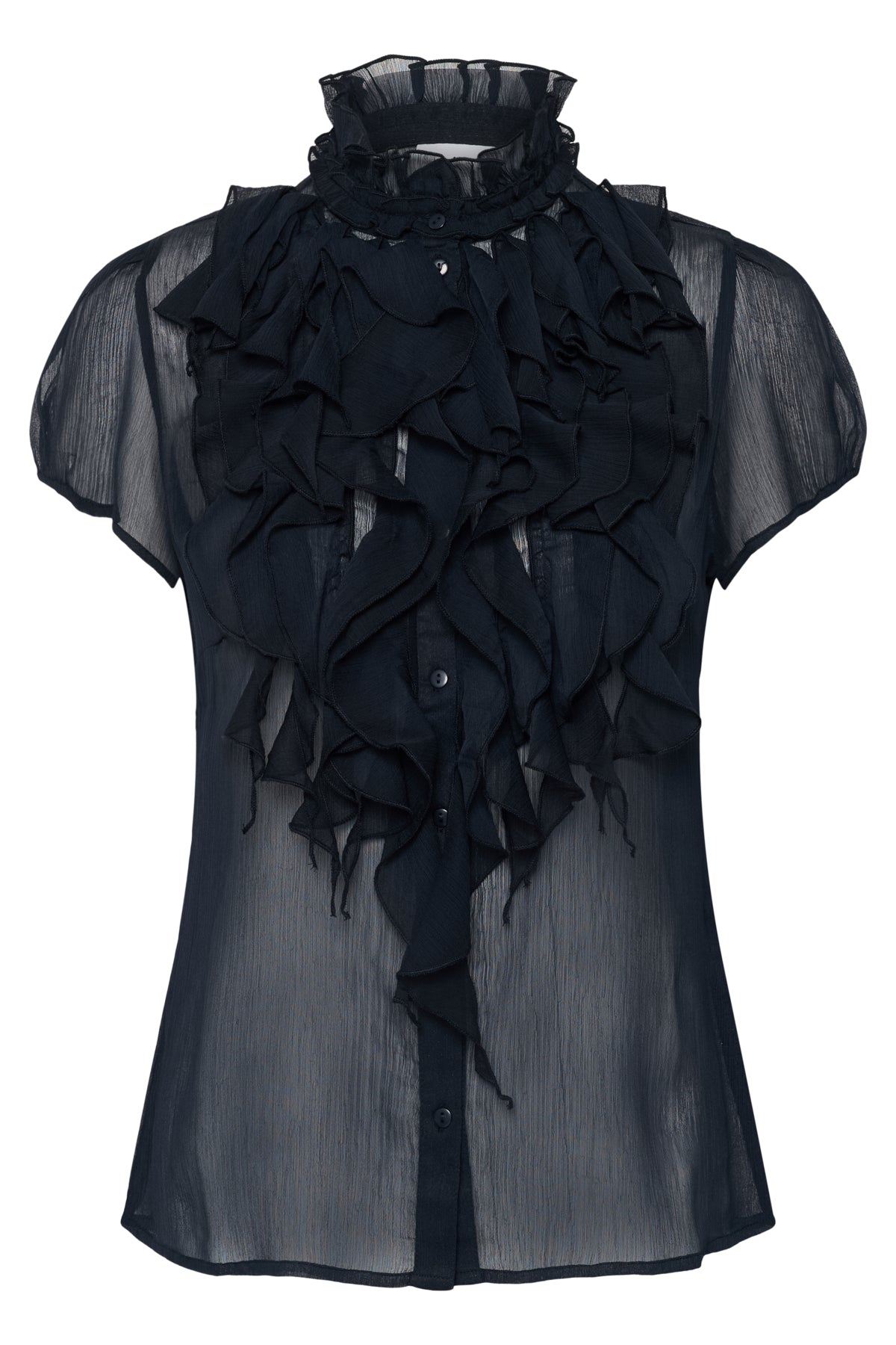 LiljaSZ Crinkle SS Shirt Night Sky - 30512464