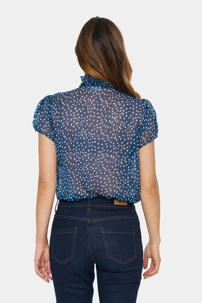 LiljaSZ Crinkle SS Shirt Titan Drea Dot - 30512464 Thumbnail