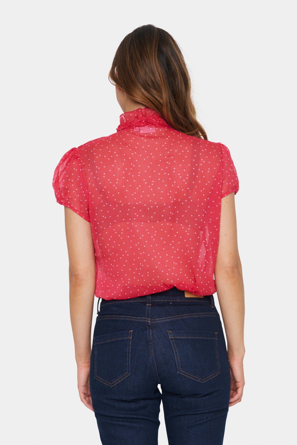 LiljaSZ Crinkle SS Shirt Viva Magenta - 30512464