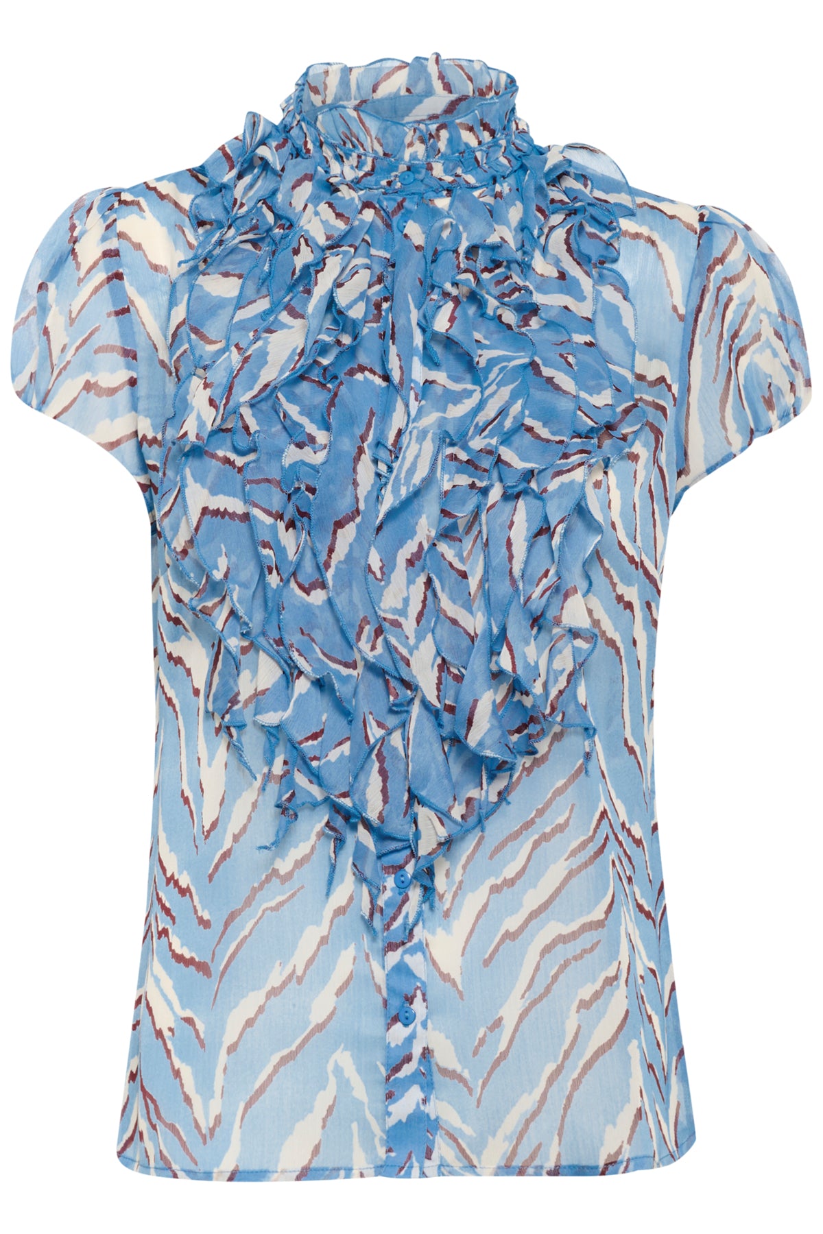 LiljaSZ Crinkle SS Shirt Allure Nature Strokes - 30512464