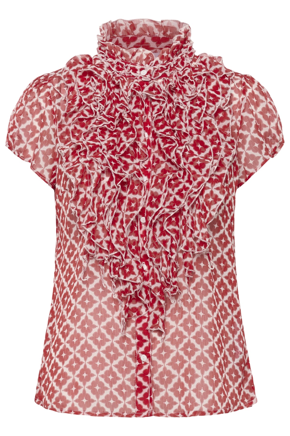 LiljaSZ Crinkle SS Shirt Emboldened Maroc Tiles - 30512464