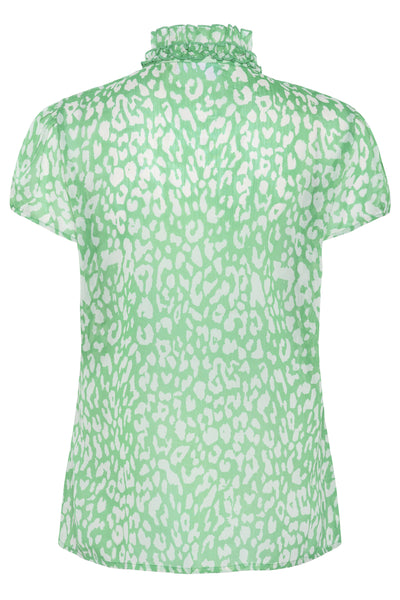 LiljaSZ Crinkle SS Shirt Jelly Bean Ice Leopard - 30512464 Thumbnail