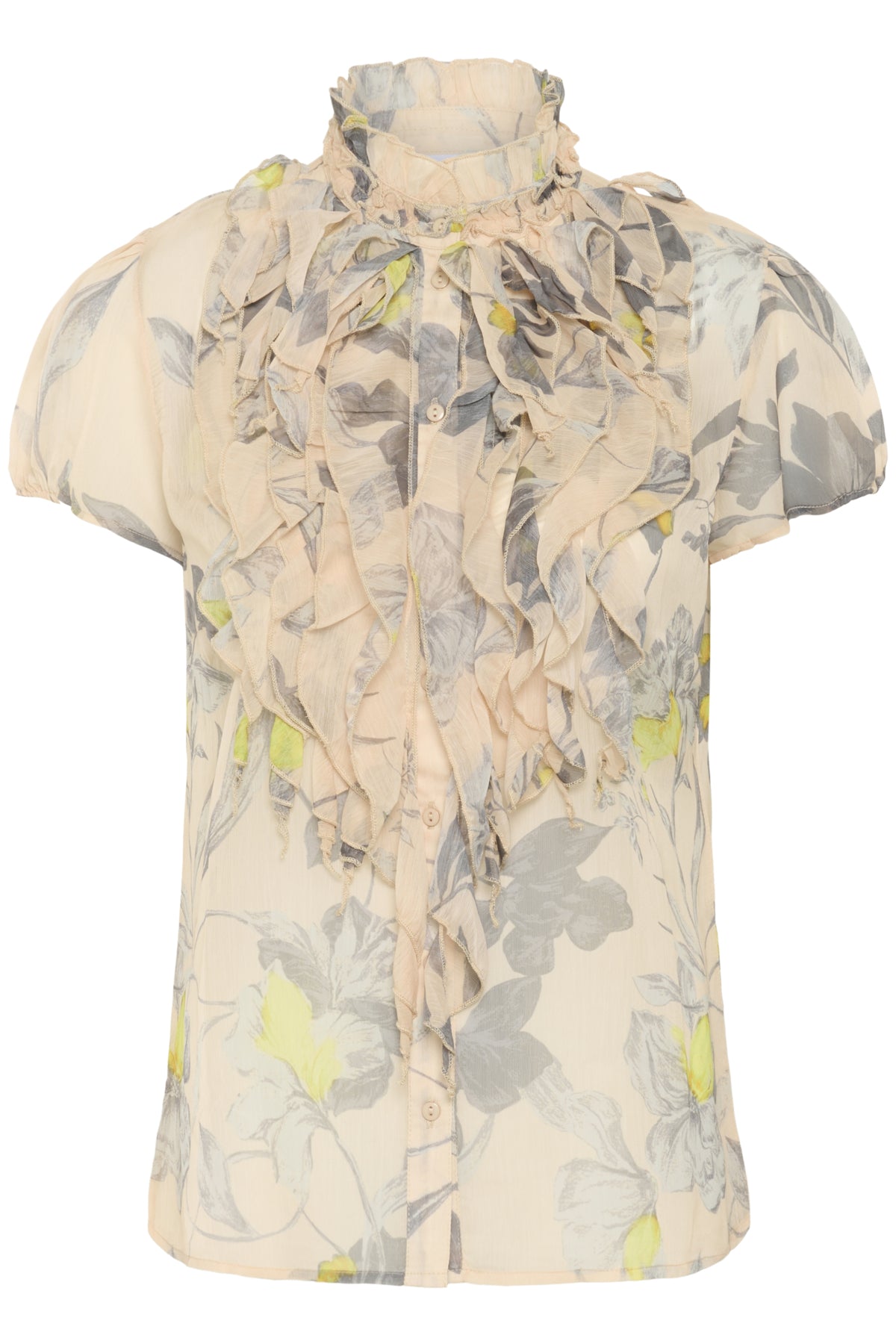 LiljaSZ Crinkle SS Shirt 30512464 Amberlight Clematis Blooms