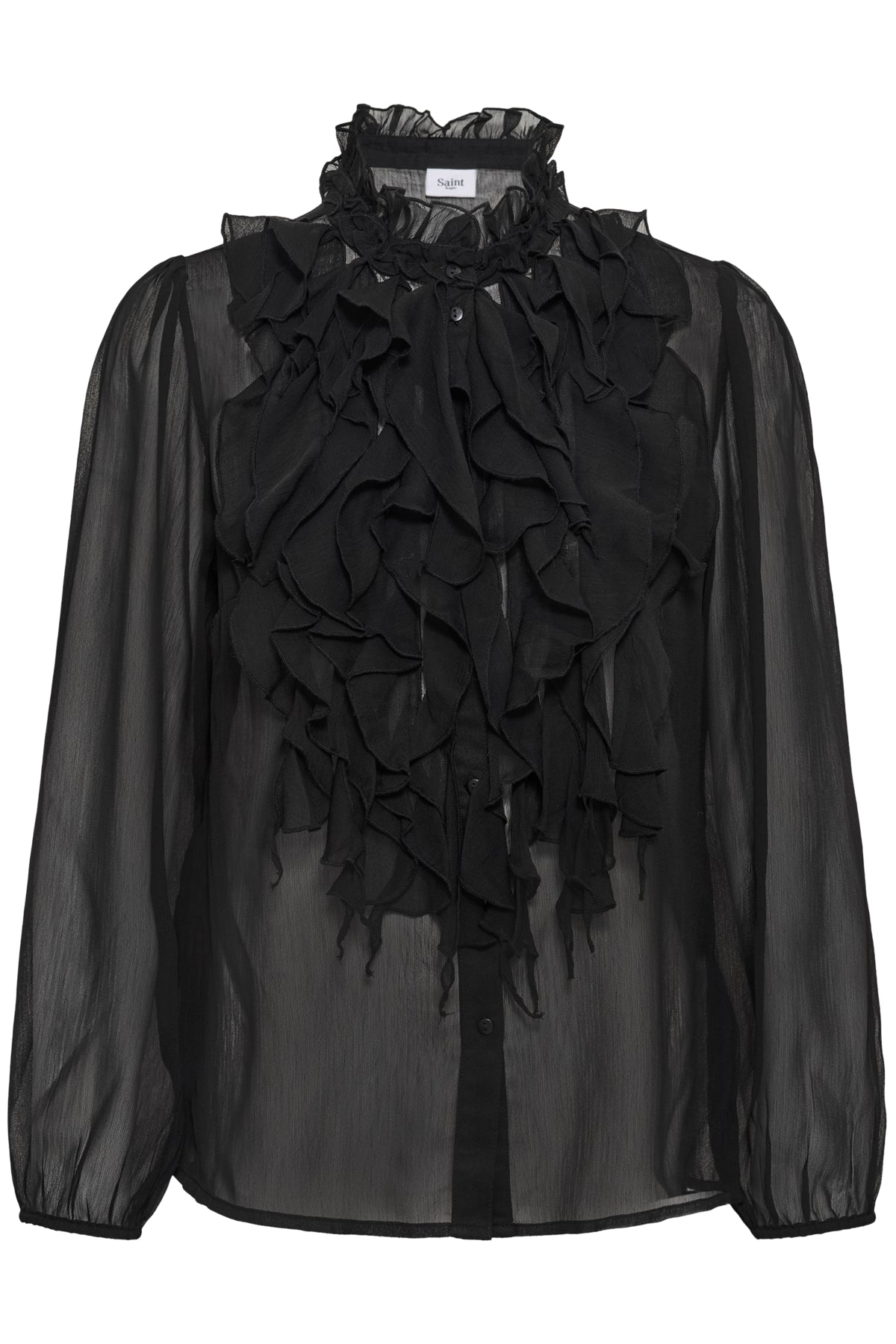 LiljaSZ Crinkle LS Shirt Black - 30512627