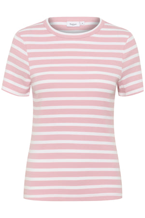 AsterSZ SS Stripe T-Shirt Pink Nectar White Stripe - 30513055