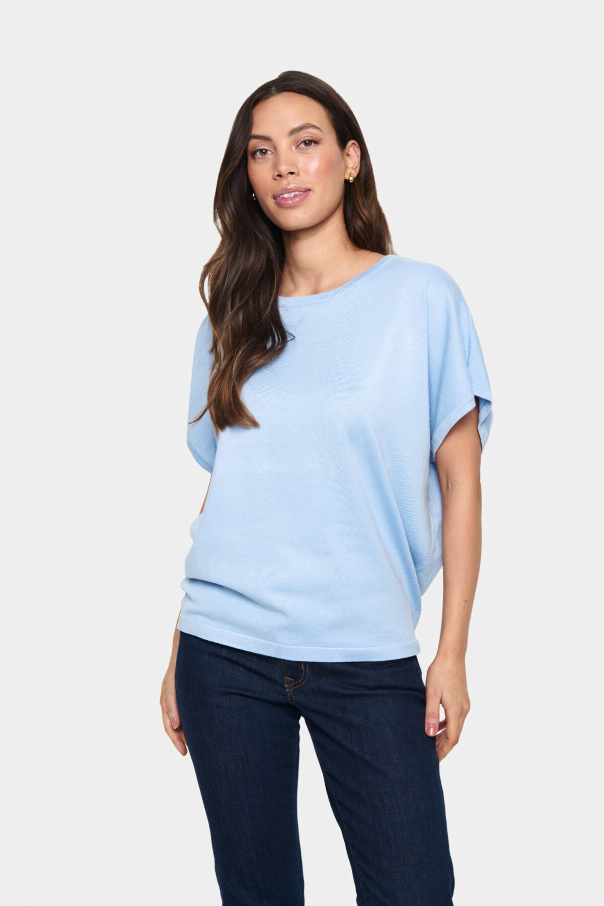 MilaSZ R-N SS Pullover Chambray Blue - 30513284