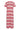 FariaSZ T-Shirt Dress Pink Ice Red Stripe - 30513436