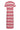 FariaSZ T-Shirt Dress Pink Ice Red Stripe - 30513436