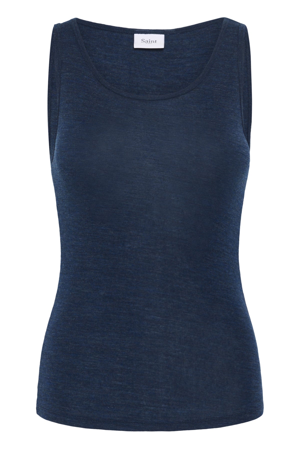GarimaSZ Wool Tank Top Pageant Blue Melange - 30513524