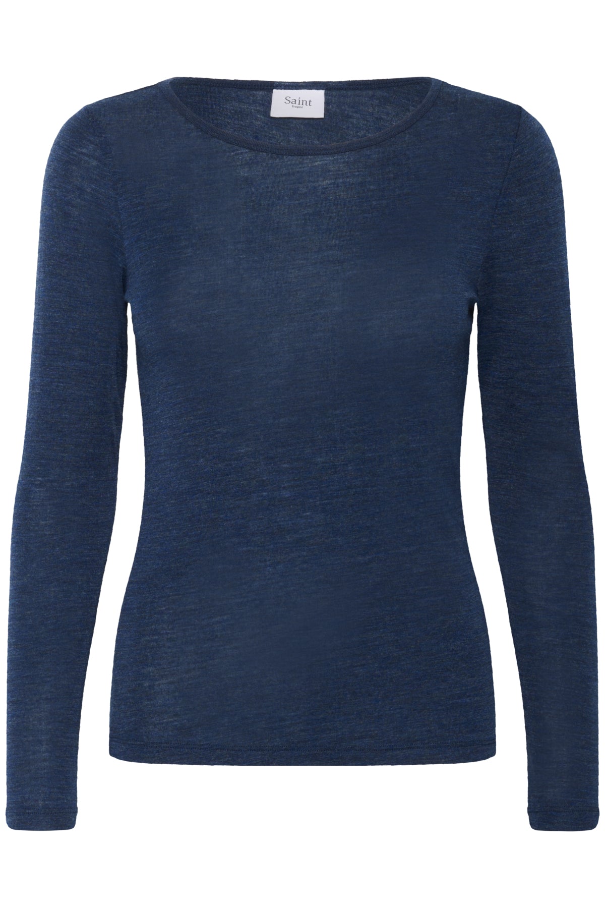 GarimaSZ Wool LS Blouse Pageant Blue Melange - 30513525