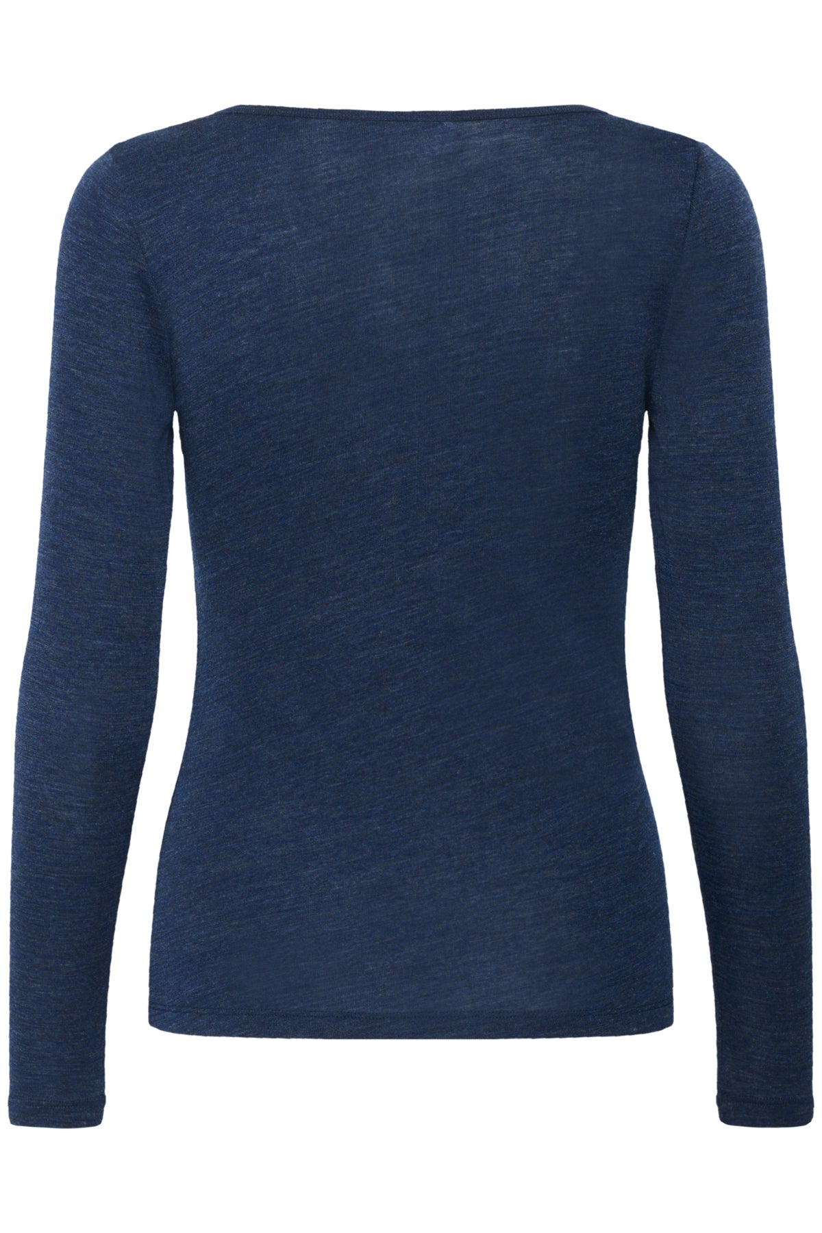 GarimaSZ Wool LS Blouse Pageant Blue Melange - 30513525