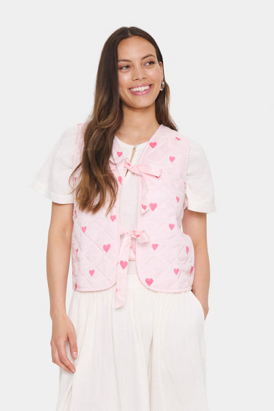 EvittaSZ Quilt Vest Barely Pink Big Hearts - 30513571 Thumbnail