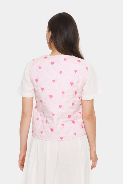 EvittaSZ Quilt Vest Barely Pink Big Hearts - 30513571 Thumbnail