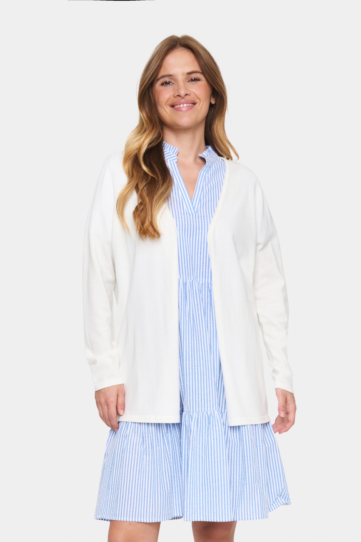 KilaSZ Open Mid Cardigan Ice - 30513713