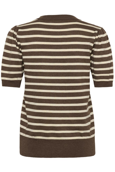 MilaSZ SS Striped Pullover Fondue Fudge Rice Stripe - 30513768 Thumbnail