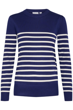 MilaSZ LS Striped Pullover Midnight Sail - 30513771