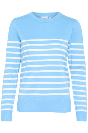 MilaSZ LS Striped Pullover Ethereal Blue Ice Stripe - 30513771