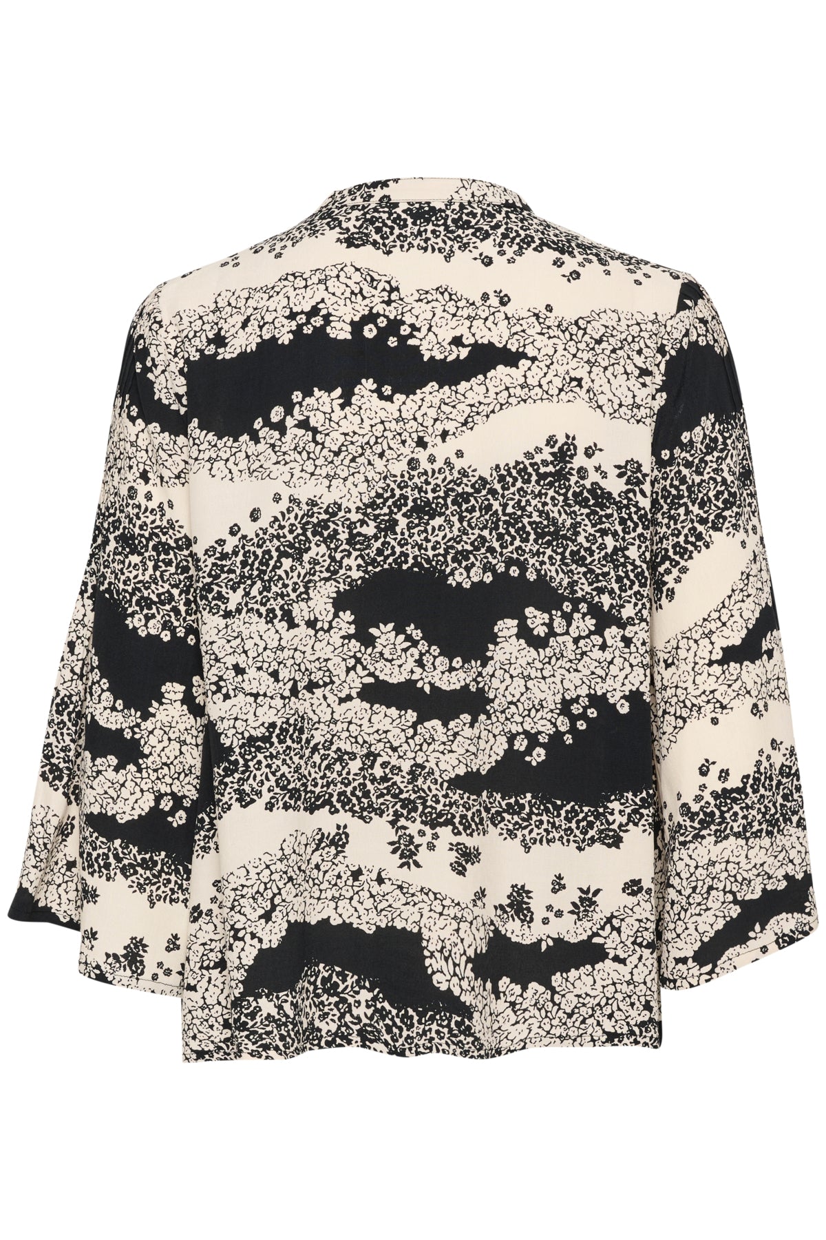 IselinSZ Blus Black Wavy Flowers - 30513799