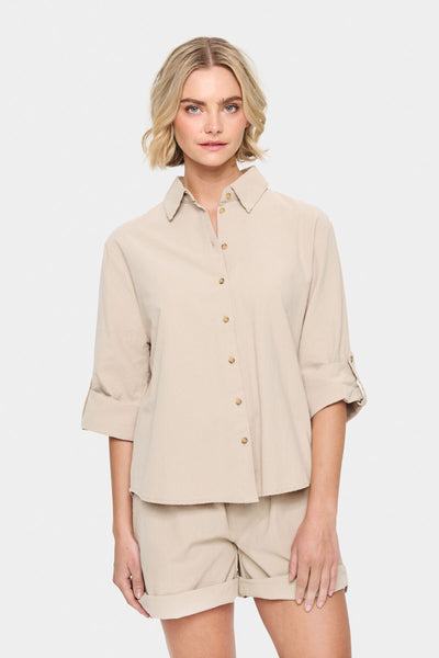 ZalindaSZ Skjorta Plaza Taupe - 30513819 Thumbnail