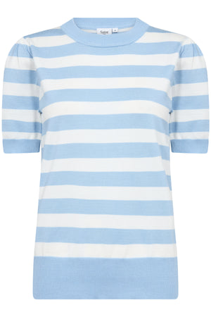 MilaSZ SS Block Stripe Pullover Airy Blue Ice Block Stripe - 30513931